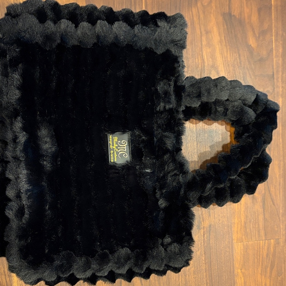 Chic Black Faux Fur Tote by 31C